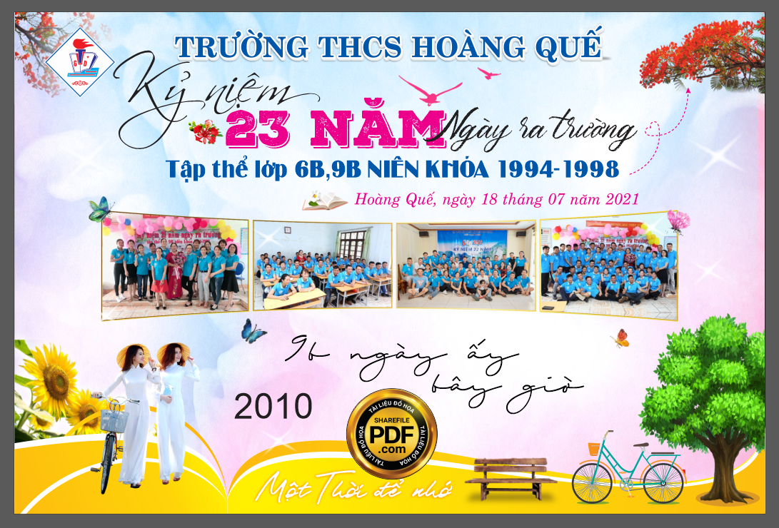 kỷ niệm 23 năm ngày ra trường THCS Hoàng Quế
