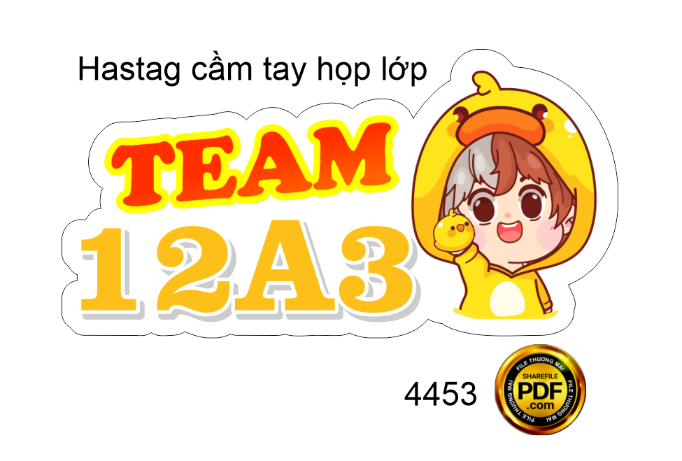 Hastag cầm tay họp lớp Team 12A3