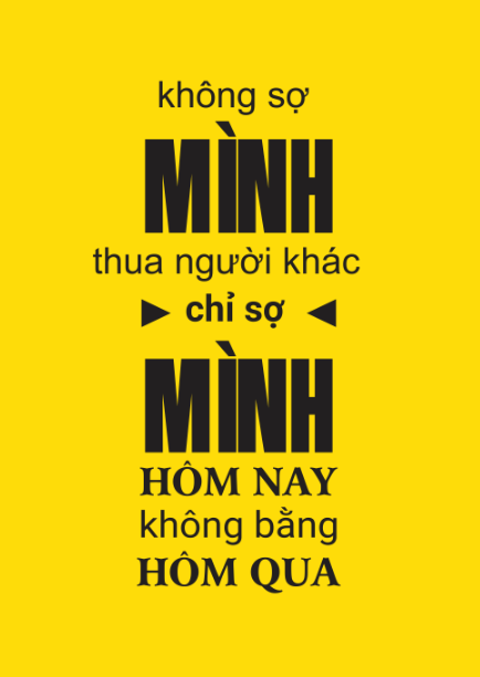 Không sợ mình thua người khác