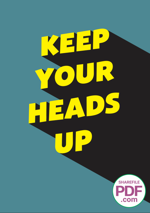 Tranh động lực treo tường keep your heads up