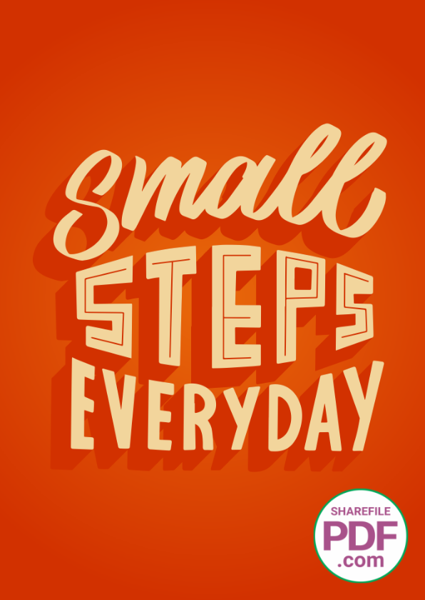 Tranh động lực treo tường Smaill steps everyday