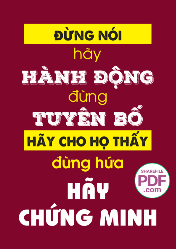 Đừng nói - hãy hành động