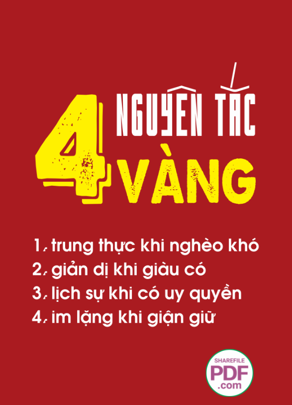 Tranh động lực treo tường 4 nguyên tắc vàng