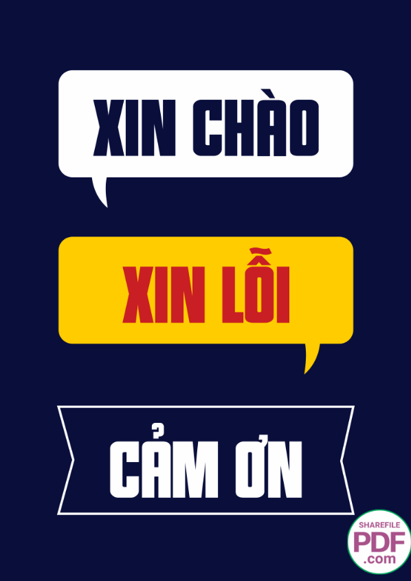 Xin chào - xin lỗi - cảm ơn