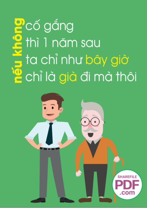 Nếu không cố gắng thì 1 năm sau ta chỉ như bây giờ chỉ là già đi mà thôi