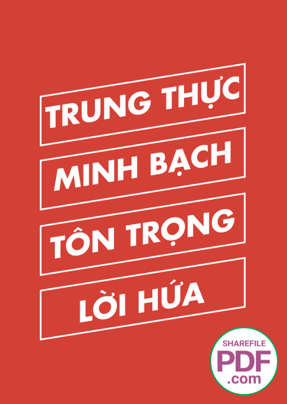 Trung thực minh bạch tôn trọng lời hứa