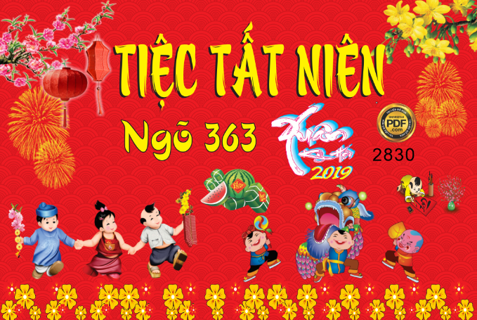 tiệc tất niên ngõ 365 xuân kỷ hợi 2019