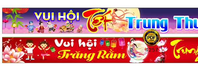 băng rôn vui hội tết trung thu