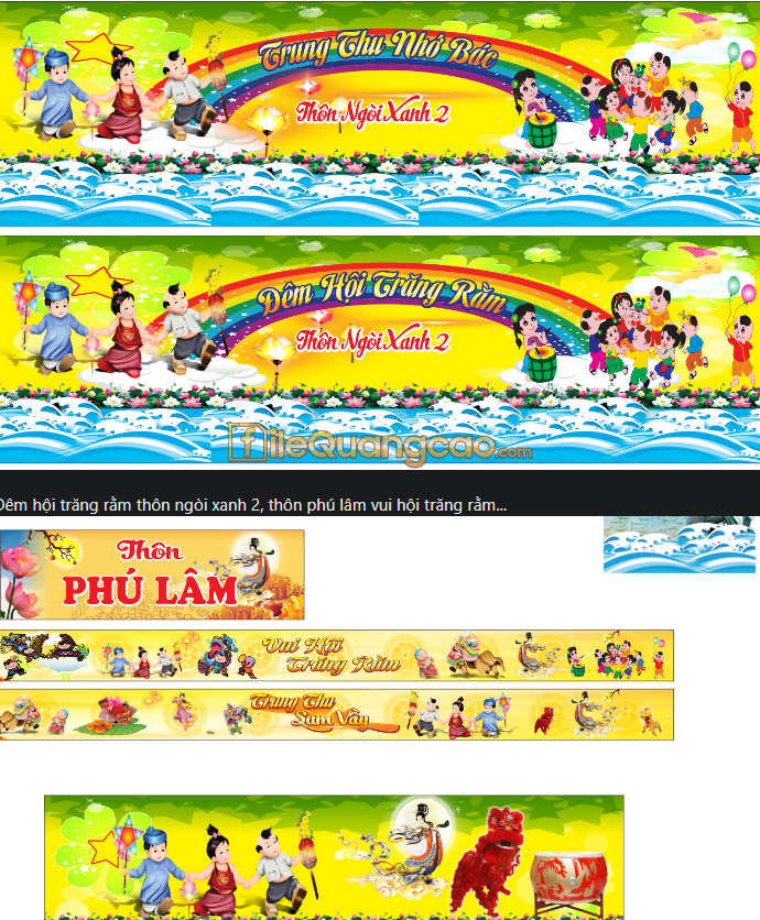 backdrop Trung Thu Ngoài Đảo Xa