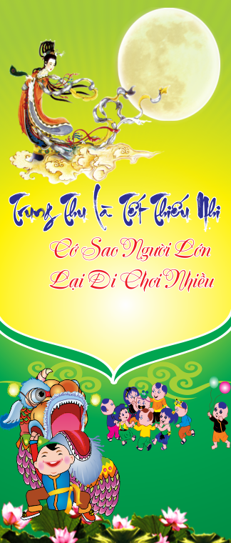 Standee trung thu Vui hội trăng rằm
