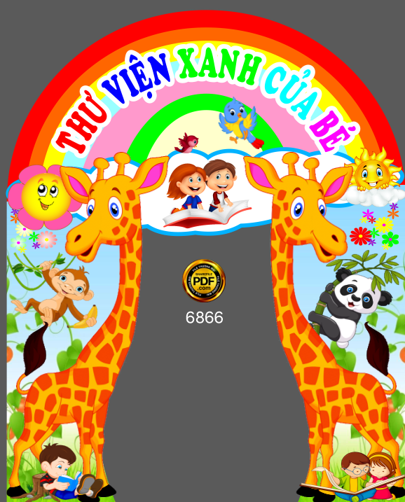 Cổng khu thư viện xanh của bé