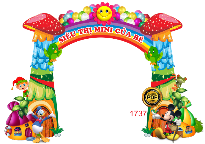 Trang trí cổng Siêu thị Mini của bé