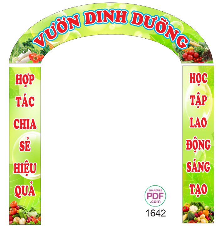 Trang trí cổng vườn dinh dưỡng trường mầm non