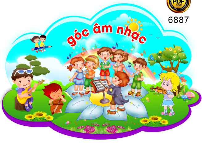 Góc Âm Nhạc trang trí trường mầm non