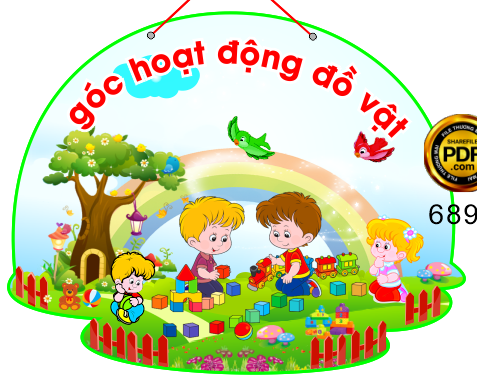 Góc hoạt động đồ vật trang trí trường mầm non