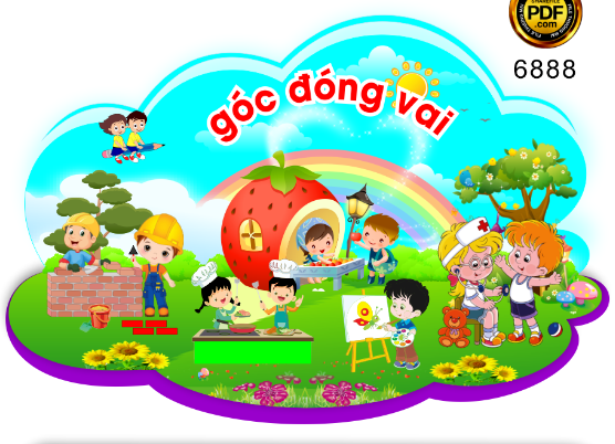 Góc Đóng Vai trang trí trường mầm non