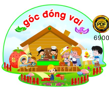 Góc Đóng Vai trang trí trường mầm non