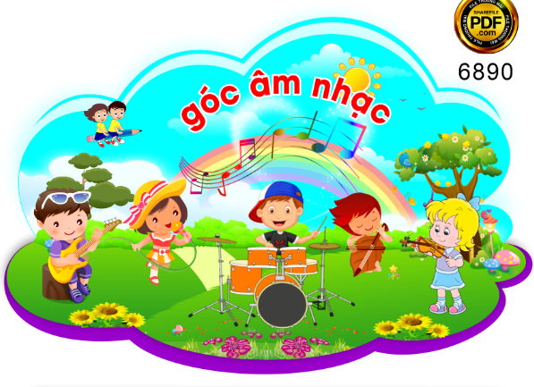 Góc Âm Nhạc trang trí trường mầm non