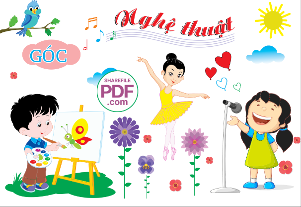 Trang trí phòng học - Góc nghệ thuật