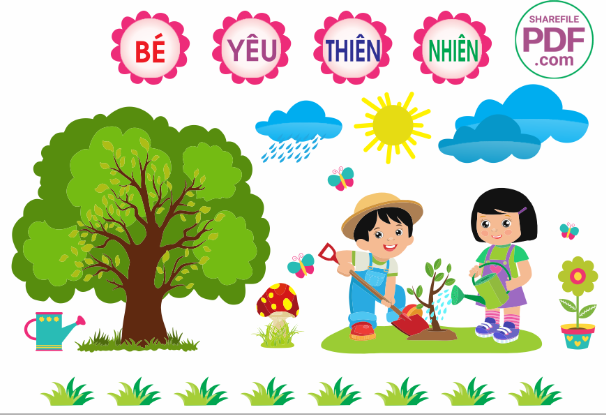 Trang trí phòng học - Bé yêu thiên nhiên