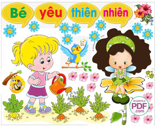 Trang trí phòng học - Bé yêu thiên nhiên #2