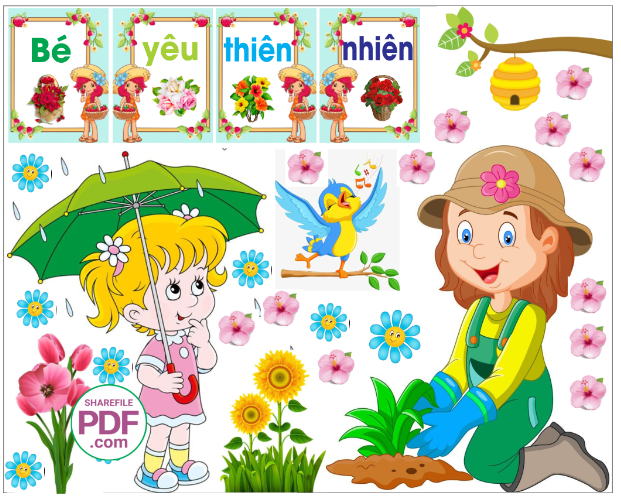 Trang trí phòng học - Bé yêu thiên nhiên #3