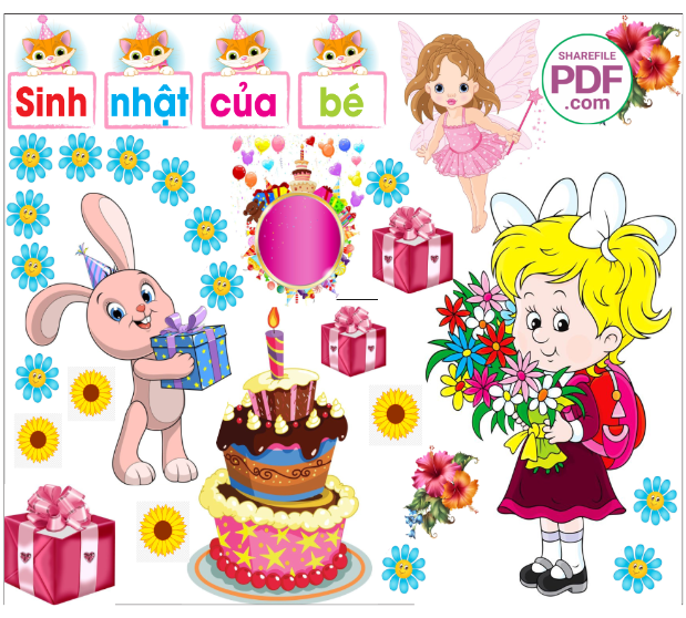 Trang trí phòng học - sinh nhật của bé