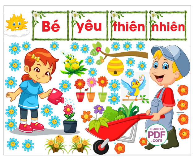 Trang trí phòng học - Bé yêu thiên nhiên #4