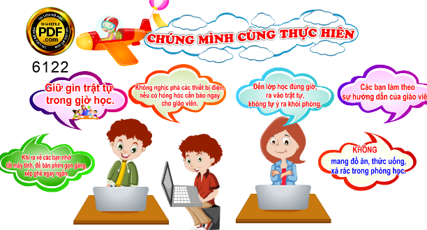 bảng biển trang trí phòng tin học