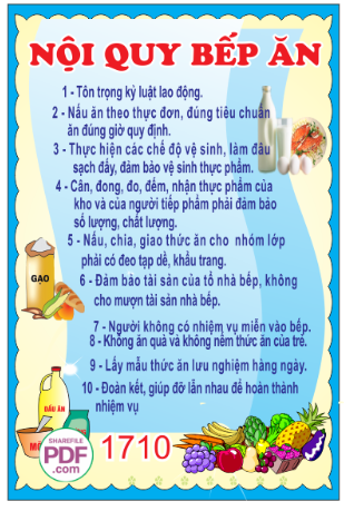 Nội quy bếp ăn #2