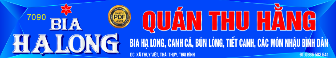 Biển bia hơi Hạ Long quán Thu Hằng