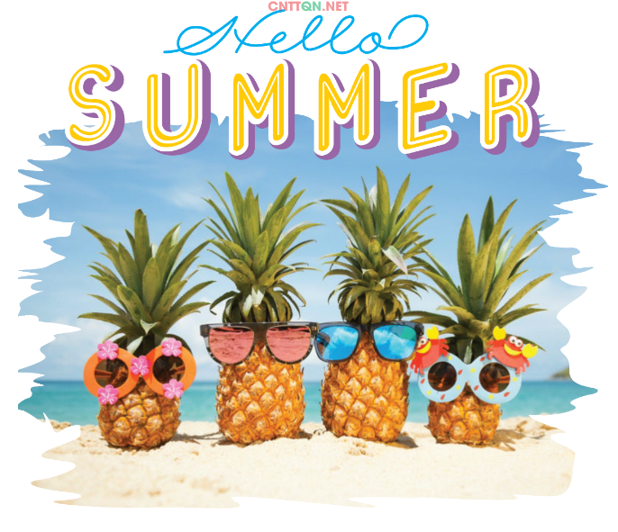Mẫu in áo - in lụa Hello summer