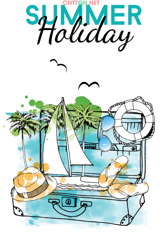 Mẫu in áo mùa hè Summer Holiday