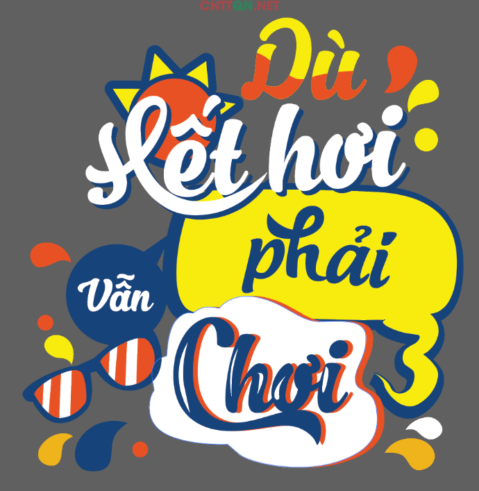 Mẫu in áo Dù hết hơi vẫn phải bơi