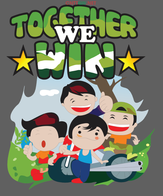 Mẫu in áo Together we win