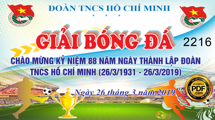 giải bóng đá chào mừng ngày thành lập đoàn TNCS