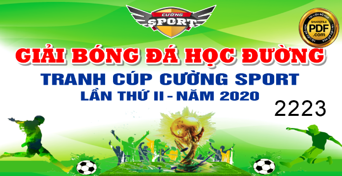 giải bóng đá học đường tranh cúp cường Sport