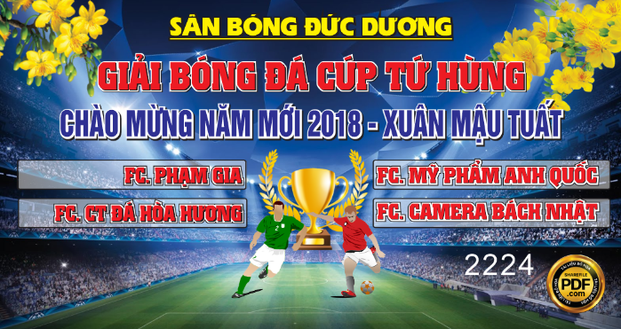 giải bóng đá cúp tứ hùng chào mừng năm mới