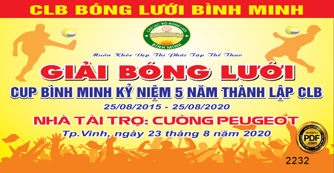 giải bóng lưới cup Bình Minh kỷ niệm thành lập CLB