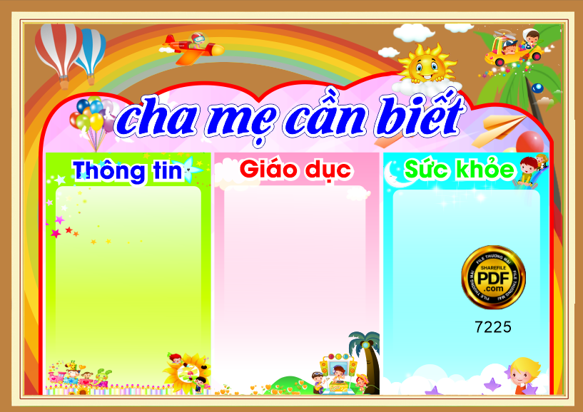 Bảng cha mẹ cần biết 