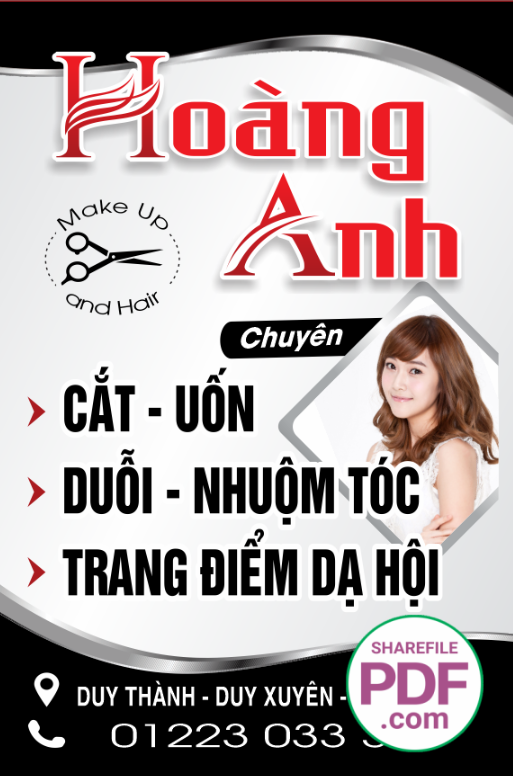 Biển Hoàng Anh cắt tóc - trang điểm