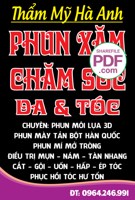 Biển Thẩm mỹ Hà Anh - chăm sóc da