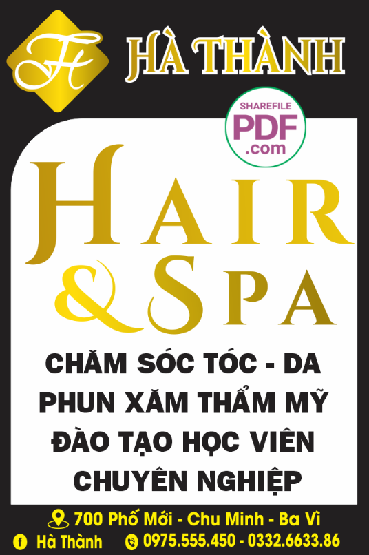 Biển vẫy Hair and spa - chăm sóc da 