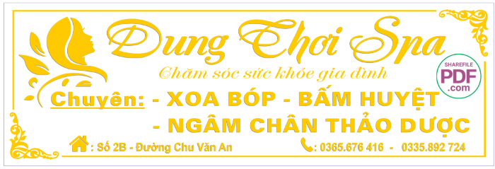Biển Dung Chơi Spa - chăm sóc sức khỏe gia đình