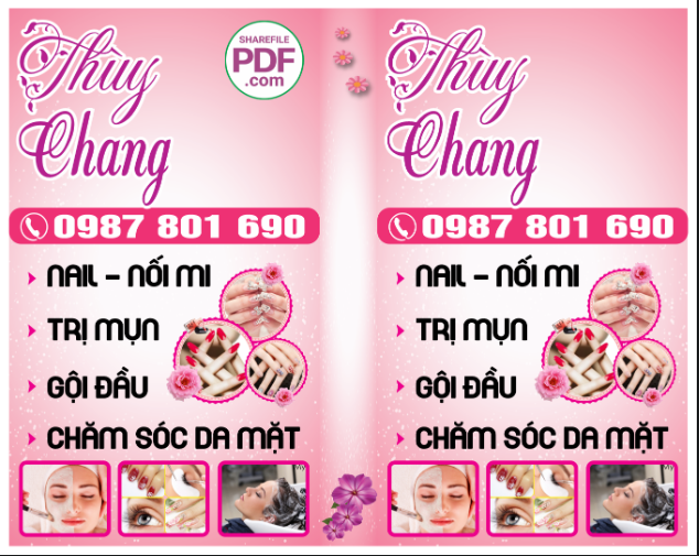 Biển vẫy Thùy chang - Nail - nối mi
