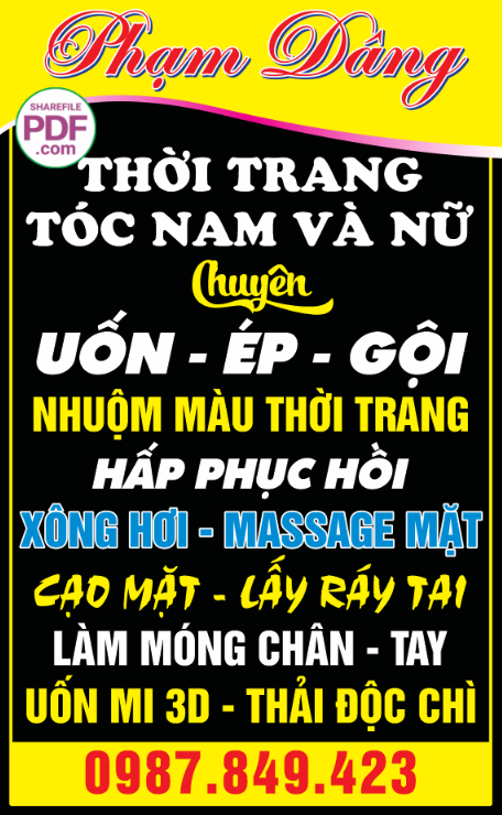 Phạm Dâng - Thời trang tóc nam và nữ
