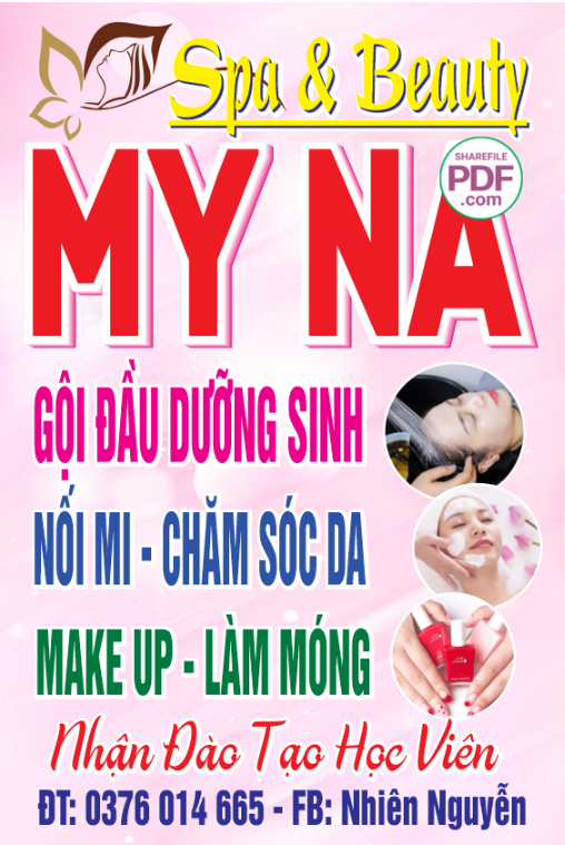 Biển Spa & Beauty My Na - gội đầu dưỡng sinh