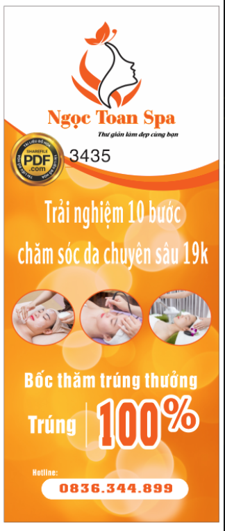 Standee Ngọc Toàn Spa - chăm sóc da