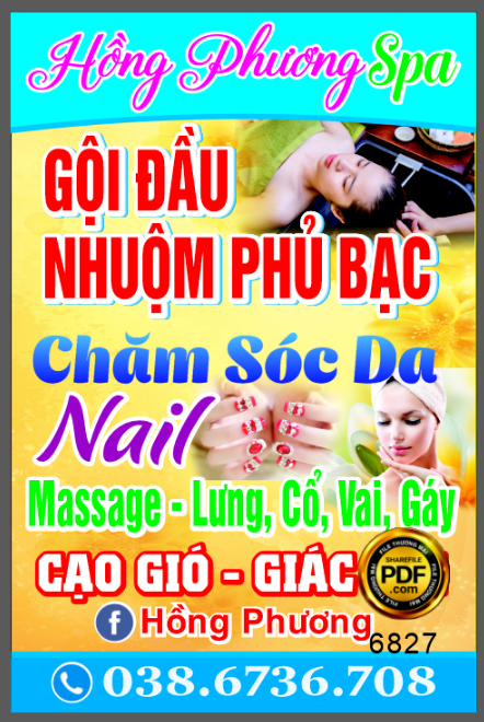 Hồng Phương Spa - gội đầu nhuộm phủ bạc