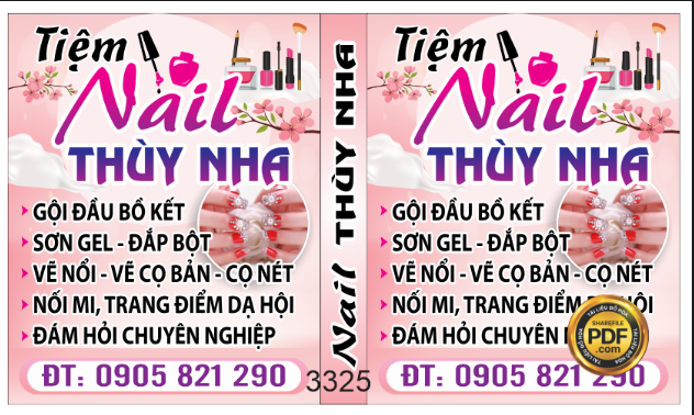 Market biển vẫy tiệm Nail Thùy Nha